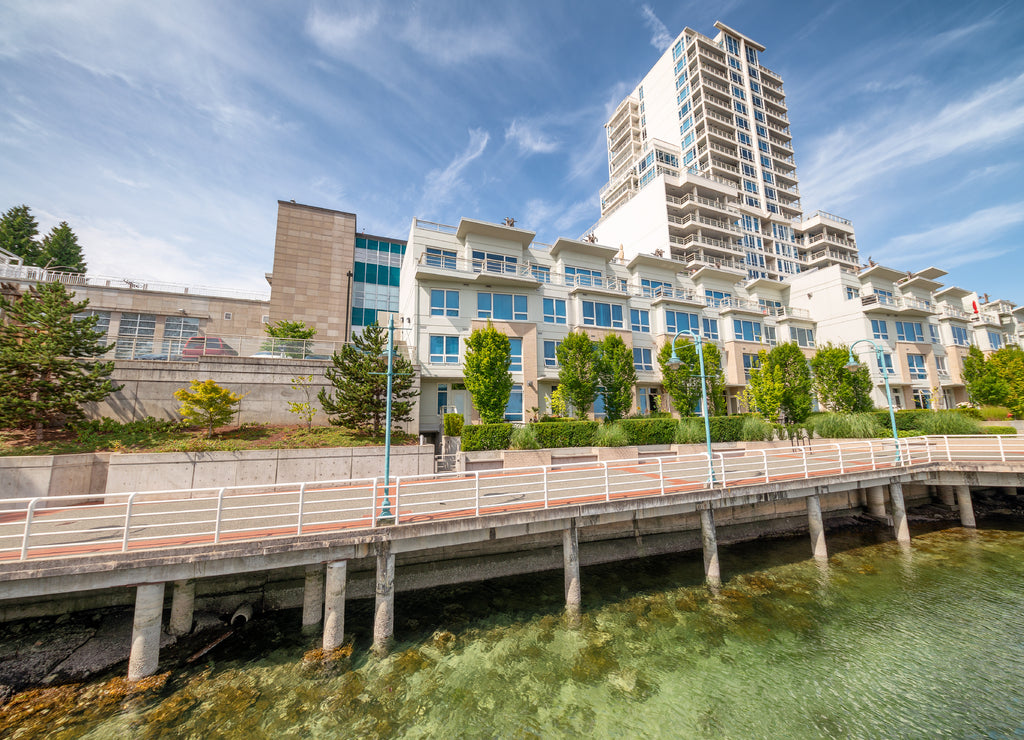 Nanaimo city promenade along the sea, Vancouver Island, Canada