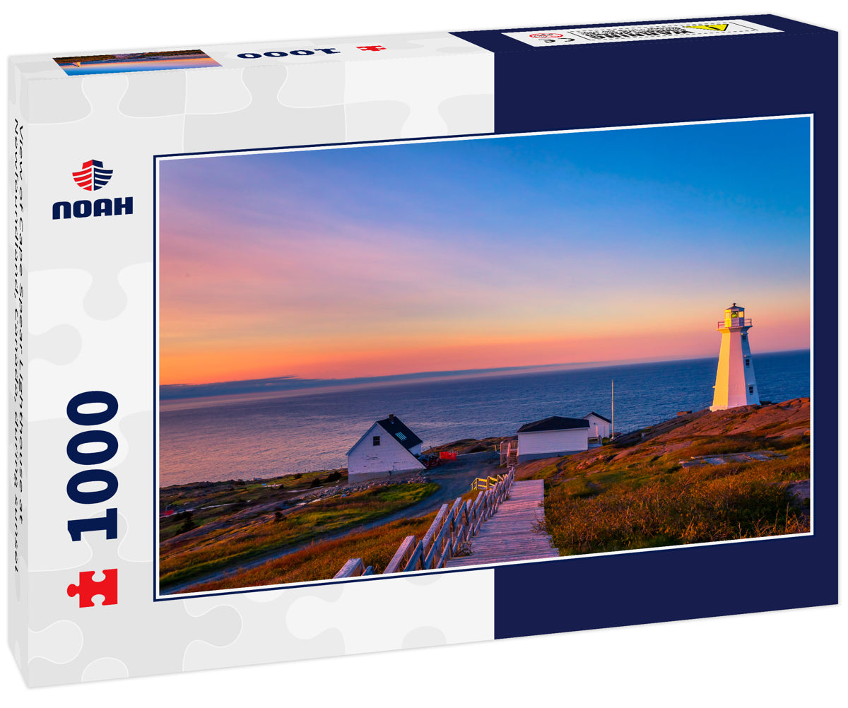 View of Cape Spear Lighthouse at Newfoundland, Canada, during sunset