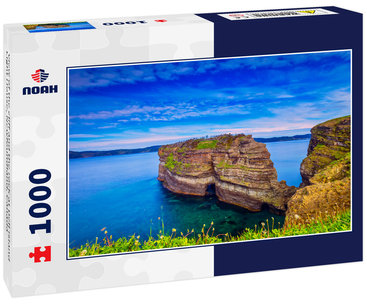 View of the cliff and the rock at Bell Island Light House, Newfoundland, Canada