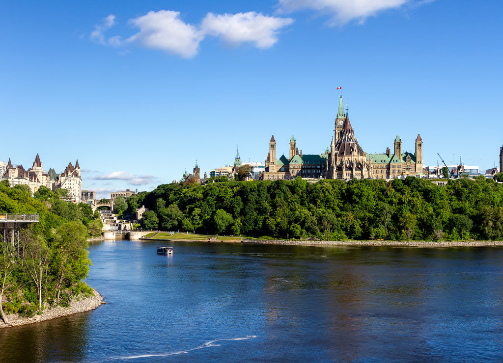 Parliament Hill Buildings in Ottawa, Ontario, Canada