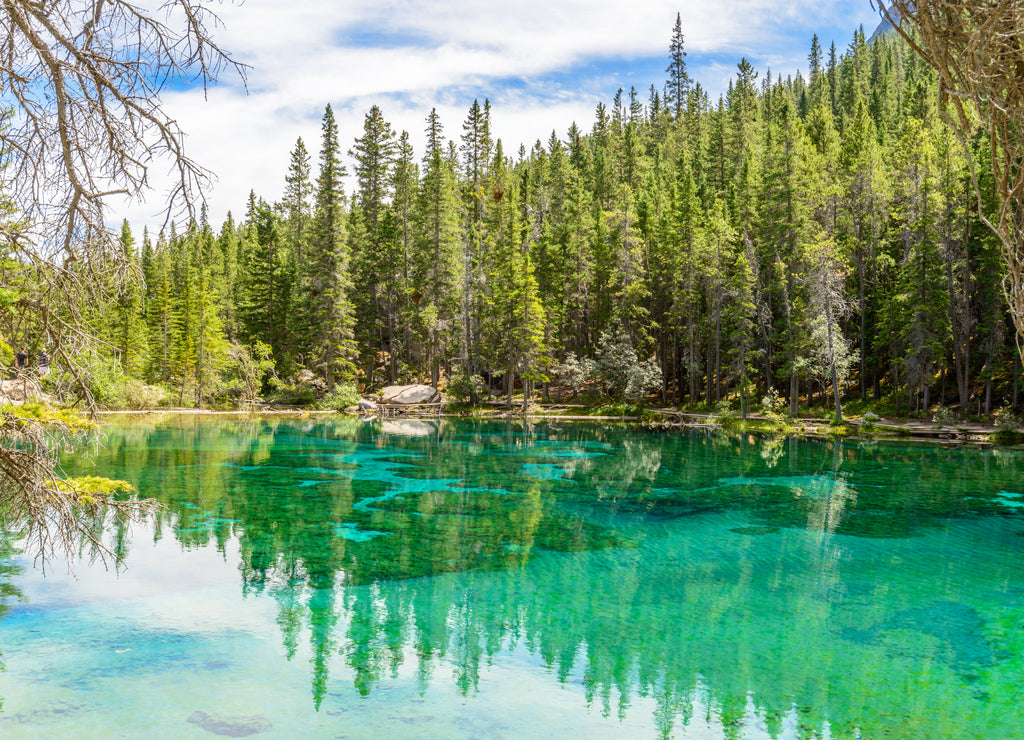 Majestic mountain lake in Canada