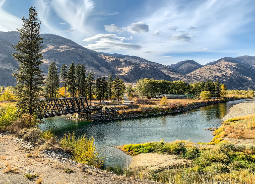 Chopaka bridge over the Similkameen River in British Columbia, Canada