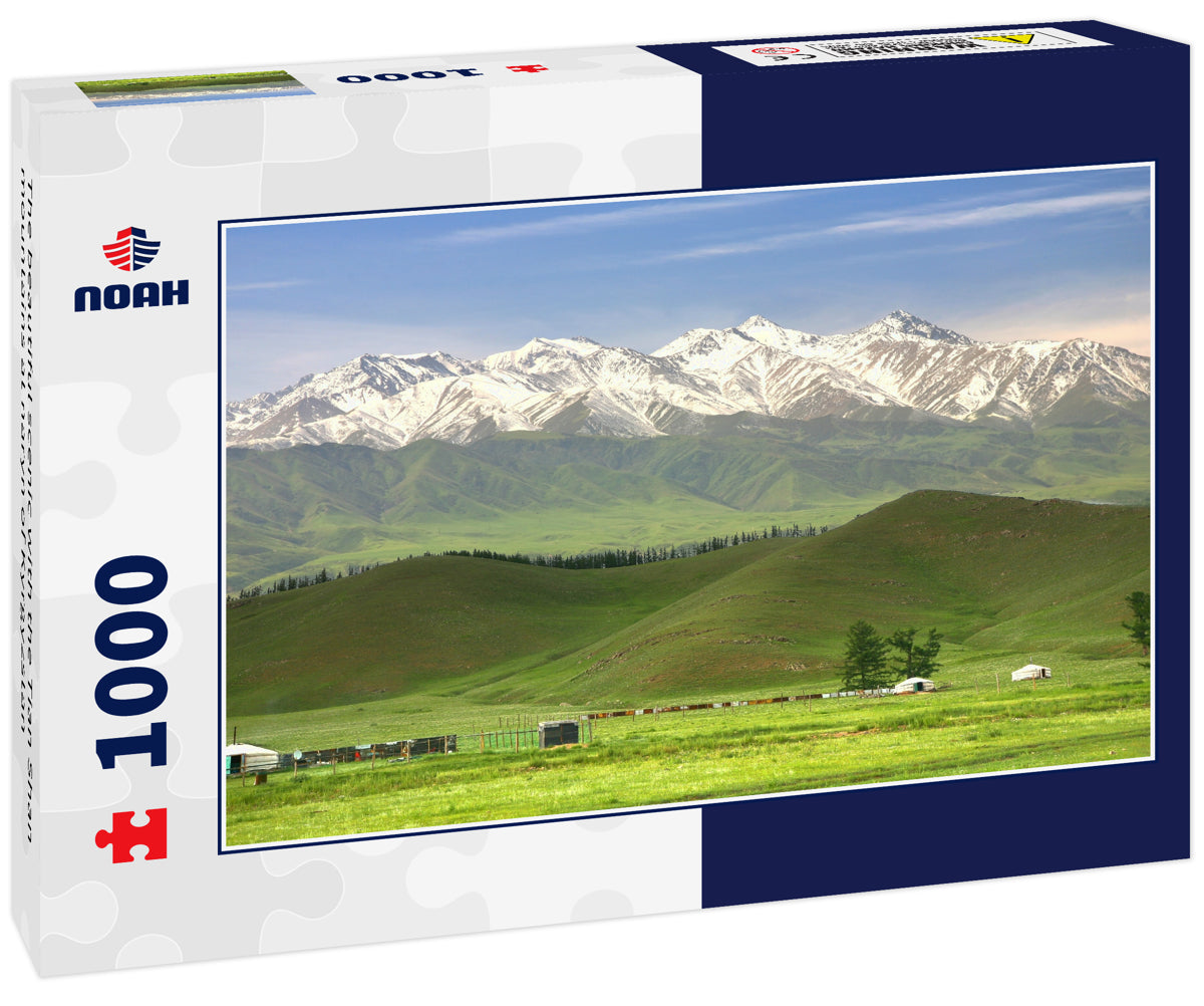 The beautiful scenic with the Tian Shan mountains at naryn of Kyrgyzstan