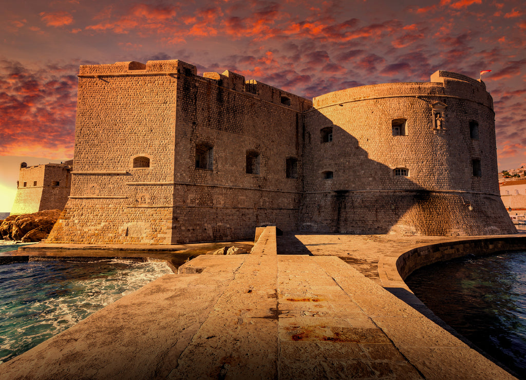 View of the Fort St. John. Dubrovnik. Croatia