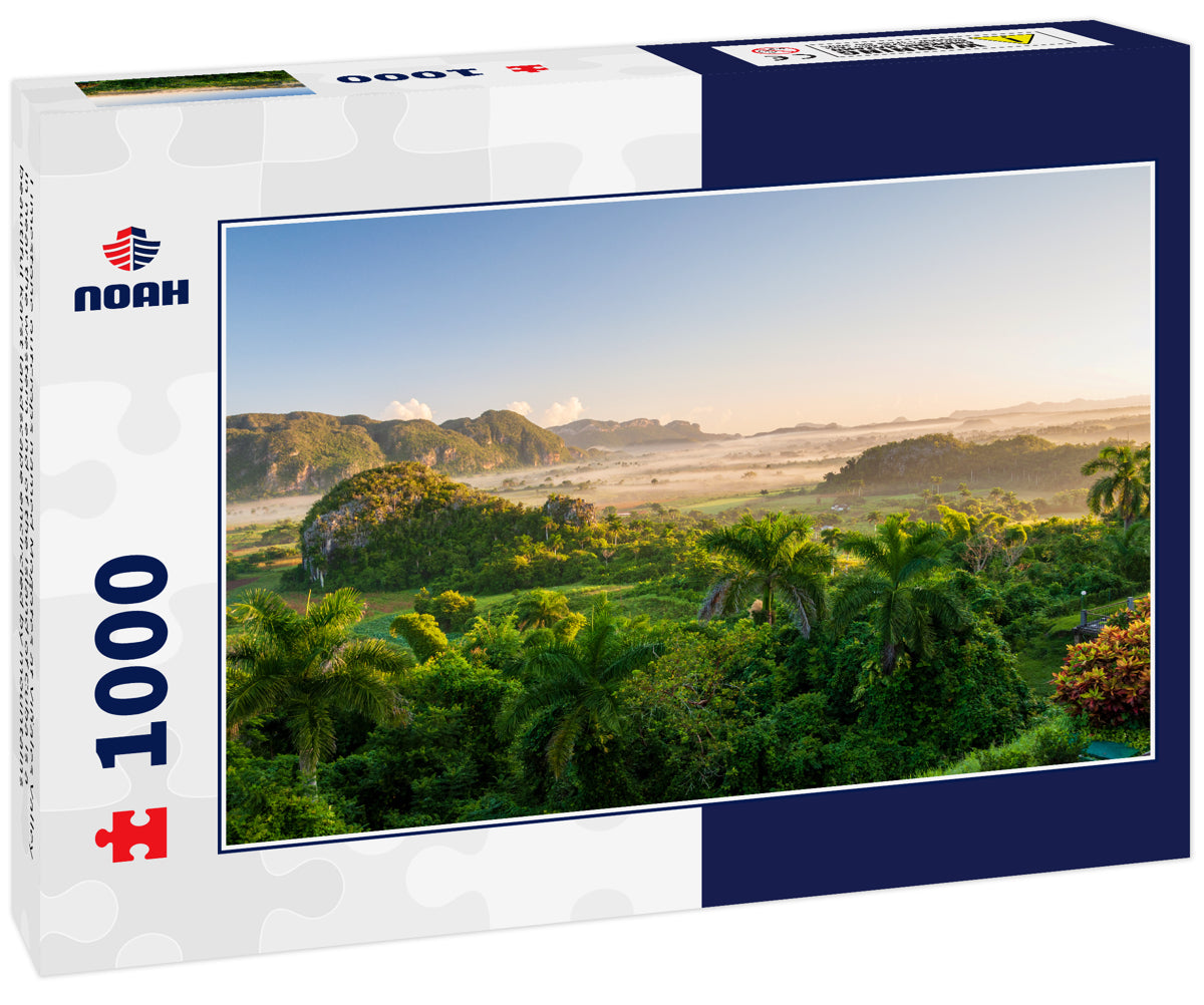 Limestone outcrops named Mogotes at Viñales Valley in near the western end of the island of Cuba is a beautiful karst landscape encircled by mountains