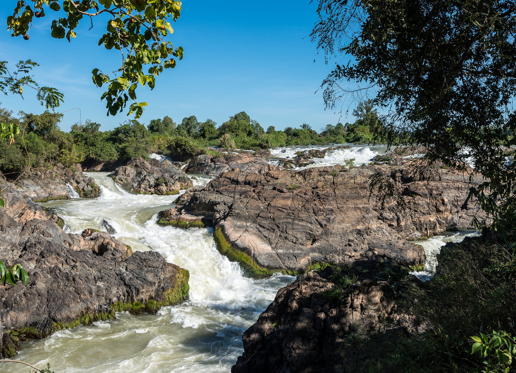 Somphamit Waterfalls or Liphi Waterfalls at Don Khone island in Laos
