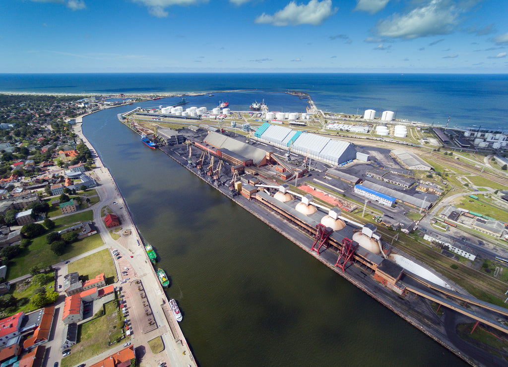 Ventspils city and port, Latvia