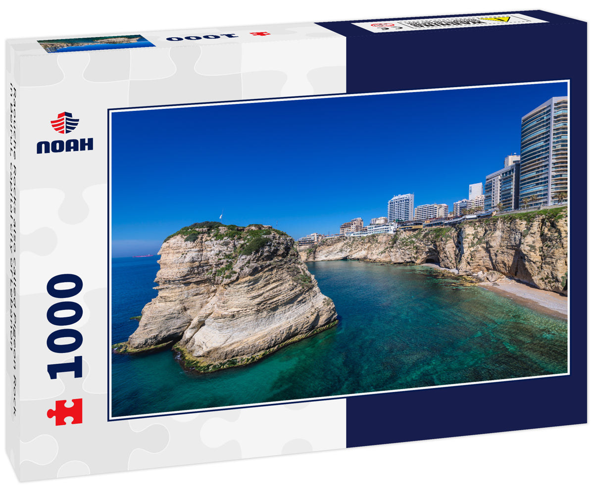 Raouche Rocks also called Pigeon Rock in Beirut, capital city of Lebanon