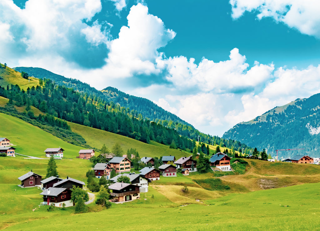 A view of Malbun, ski resort in Liechtenstein