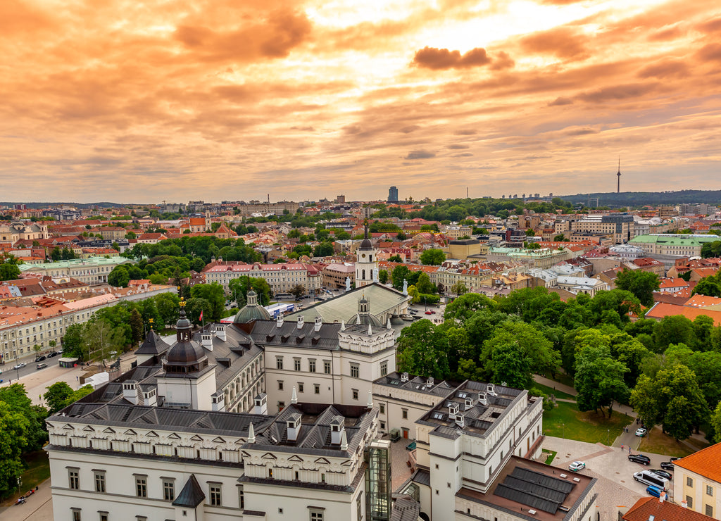 Aerial view of Vilnius old town, Lithuania