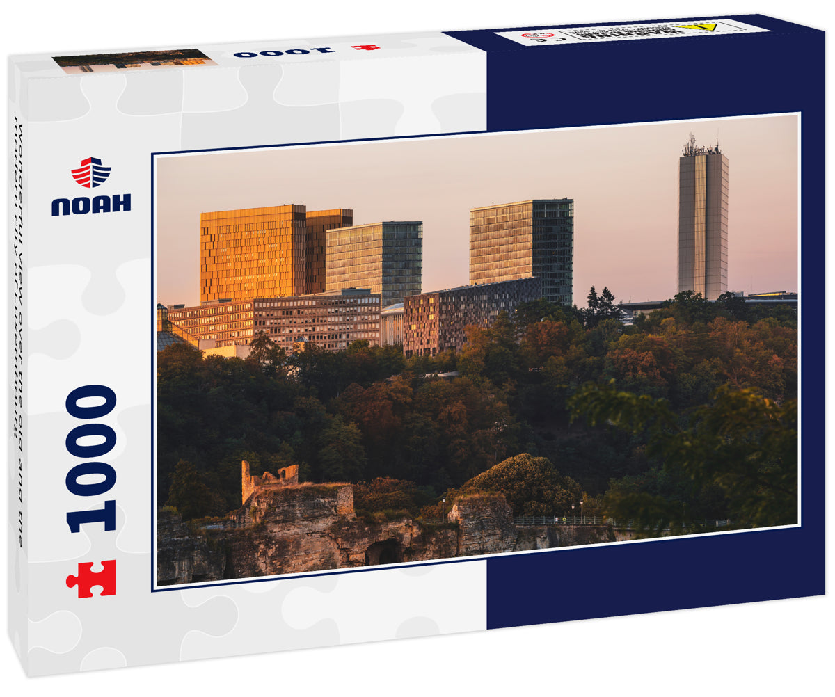 Wonderful view over the old and the modern city of Luxembourg