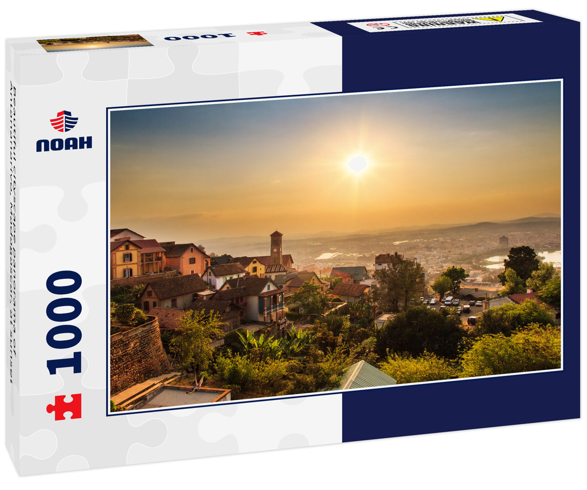Beautiful cityscape panorama of Antananarivo, Madagascar, at sunset