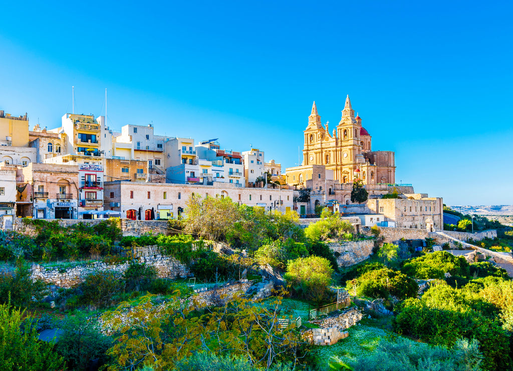Mellieha city view in Malta