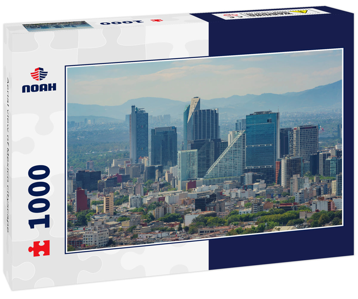 Aerial view of Mexico cityscape