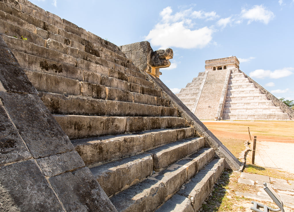pyramid structure at the Chichen Itza archaeological site in Mexico