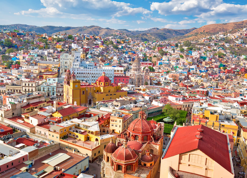 Guanajuato, scenic city lookout and panoramic views from city funicular