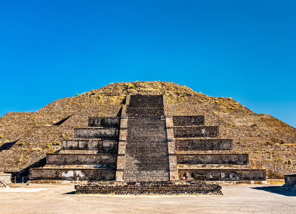 Pyramid of the Moon at Teotihuacan in Mexico