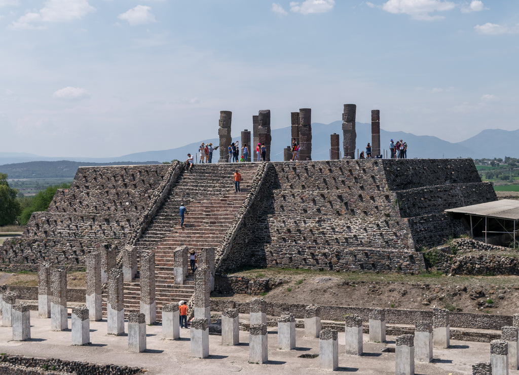 ruins of an temple in Tula Hidalgo Mexico
