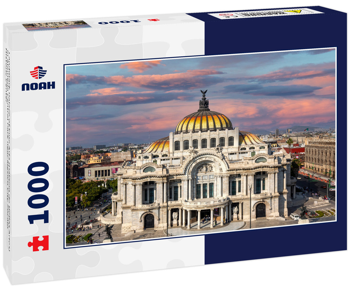 Landmark Palace of Fine Arts (Palacio de Bellas Artes) in Alameda Central Park near Mexico City Zocalo Historic Center
