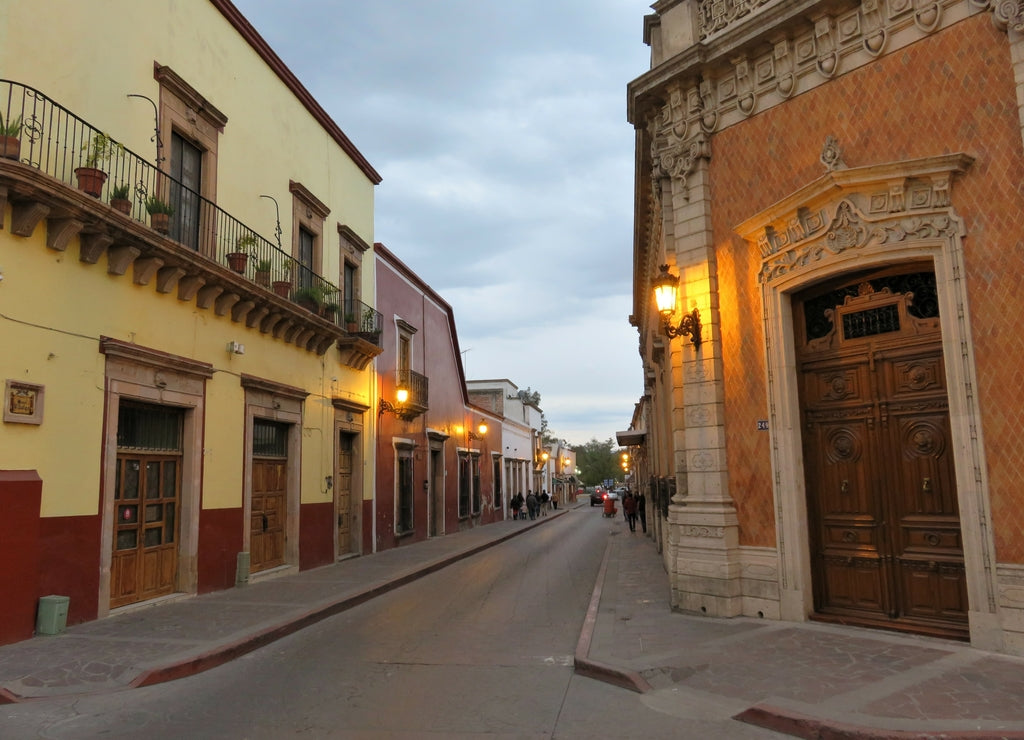 Colonial town of Lagos de Moreno, Mexico in the evening