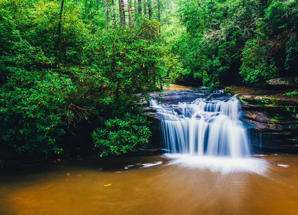 Waterfall on Carrick Creek, at Table Rock State Park, South Carolina