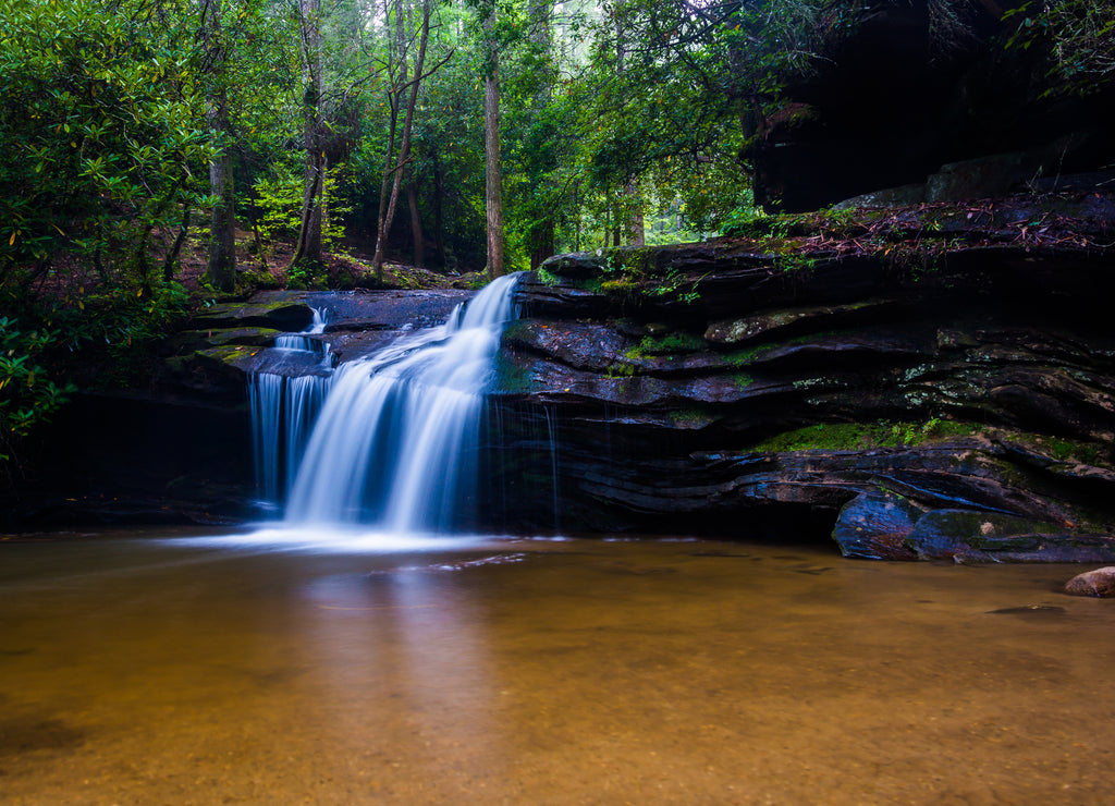 Waterfall on Carrick Creek, at Table Rock State Park, South Carolina