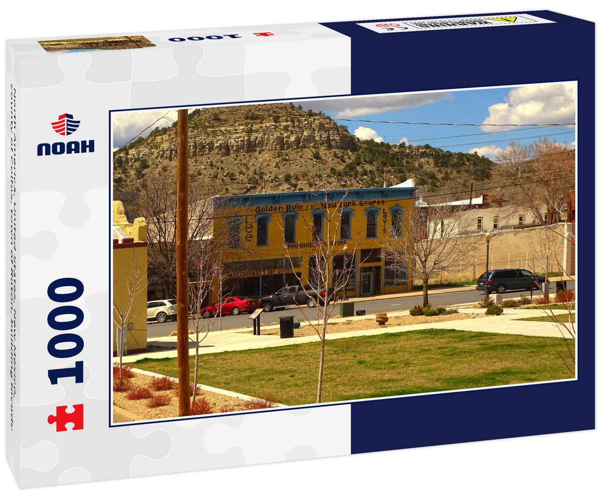 North America, United States, New Mexico, county of Colfax, town of Raton, building facade