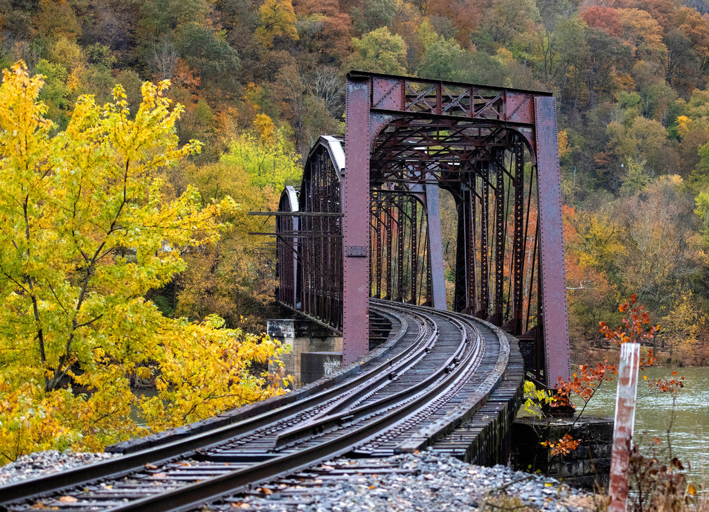 Old train bridge in West Virginia