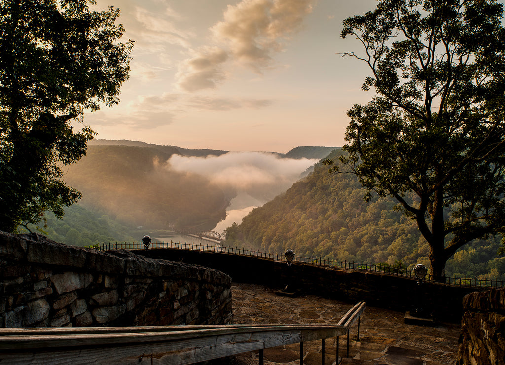 Sunrise from Hawks Nest - West Virginia