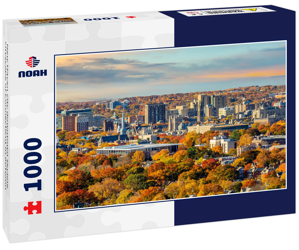 New Haven city downtown skyline cityscape of Connecticut in autumn