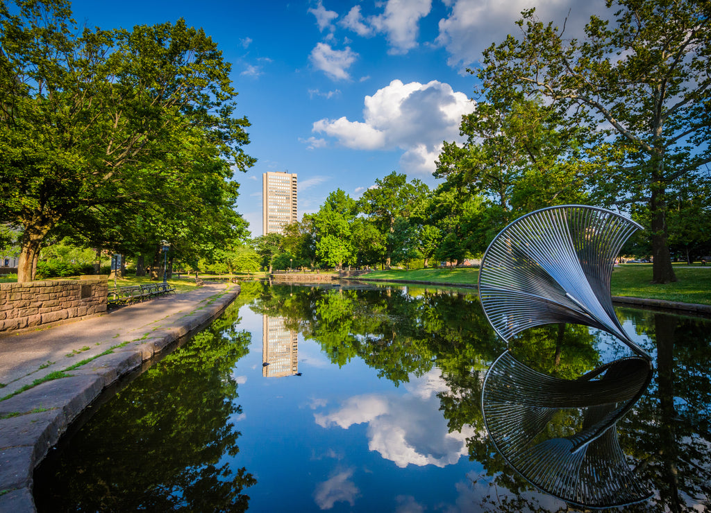 The Lily Pond at Bushnell Park, in Hartford, Connecticut