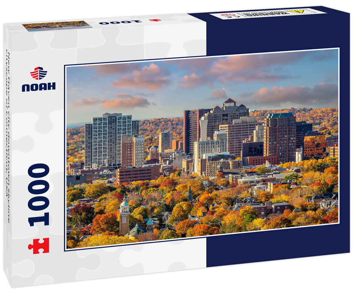 New Haven city downtown skyline cityscape of Connecticut, USA