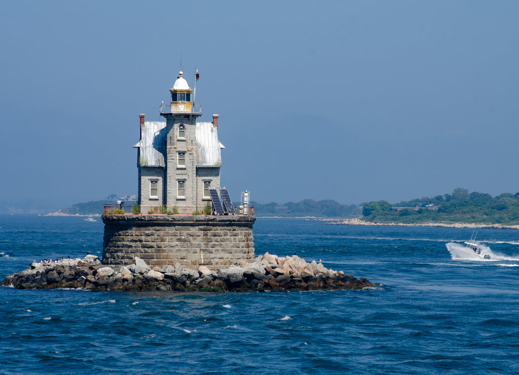 Race Rock Light is a lighthouse on Race Rock Reef, a dangerous set of rocks on Long Island Sound southwest of Fishers Island, New York and the site of many shipwrecks, Connecticut