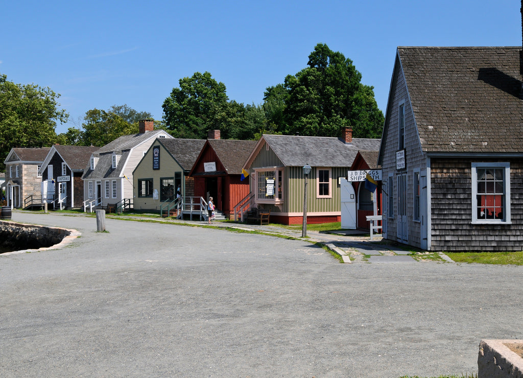 Waterfront, Mystic Seaport, Mystic, Connecticut, USA