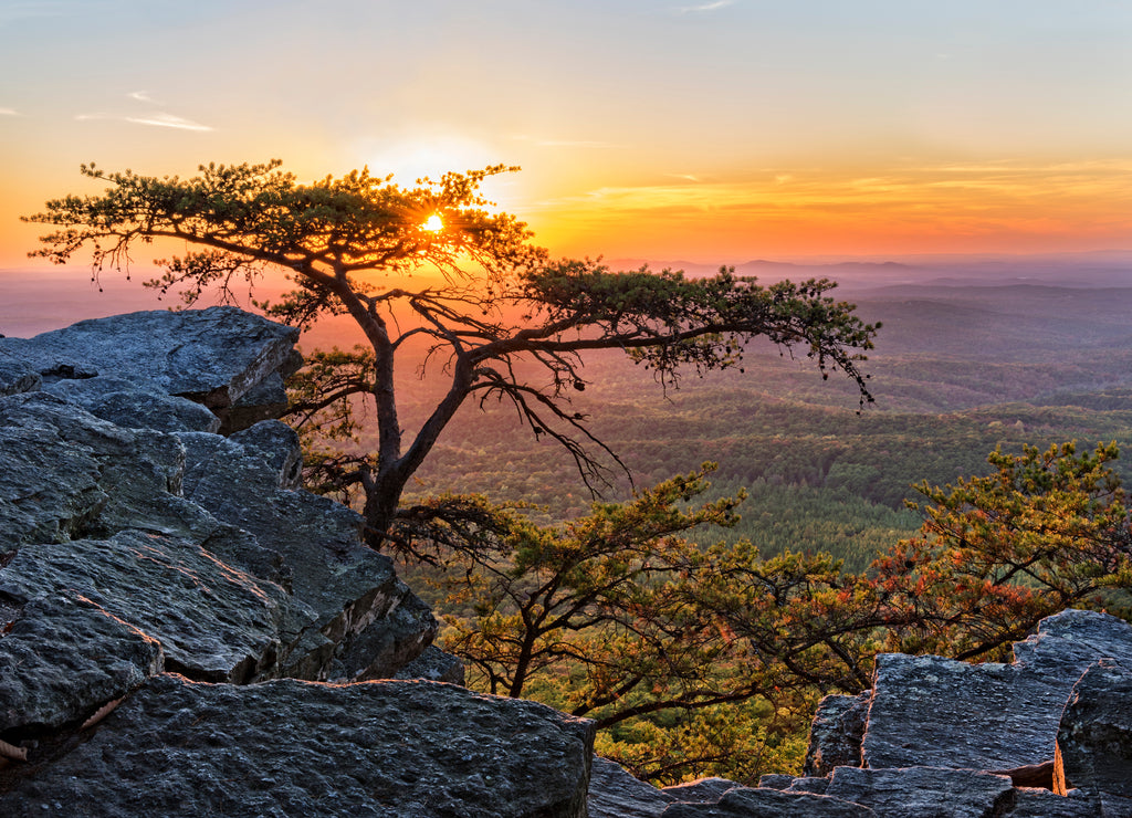 Sunset At Cheaha Overlook Alabama