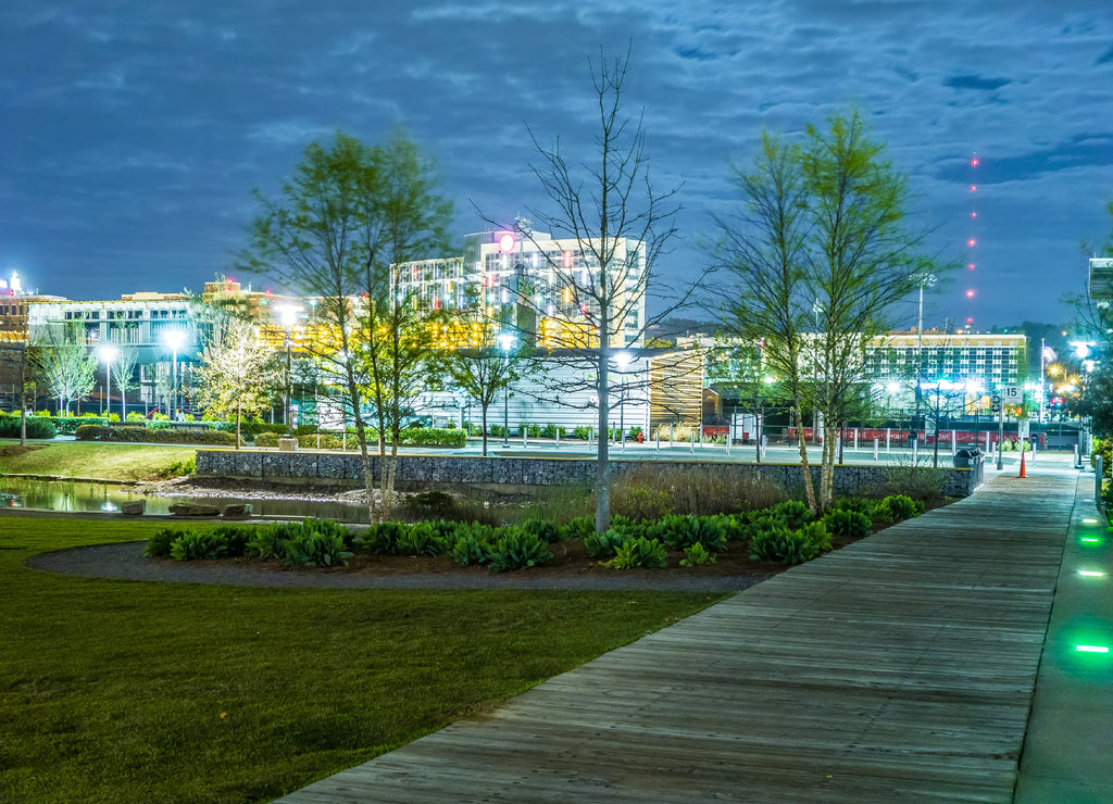 Skyline of Birmingham Alabama from Railroad Park