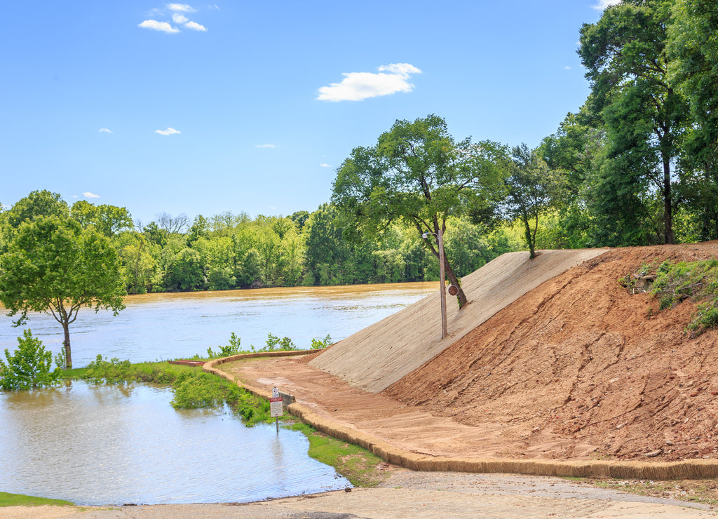 Riverside Embankment Under Development: Embankment of the Alabama River in Montgomery, Alabama under development