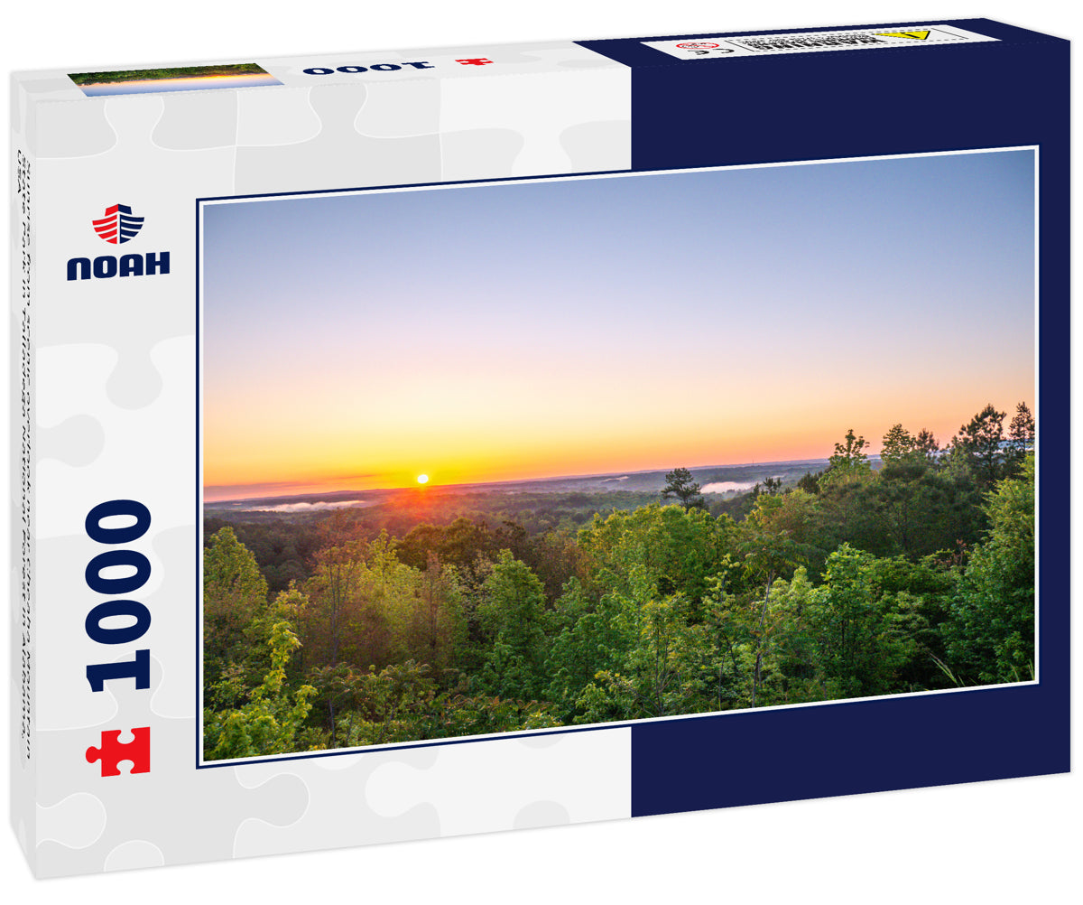 Sunrise from scenic overlook near Cheaha Mountain State Park in Talladega National Forest in Alabama, USA