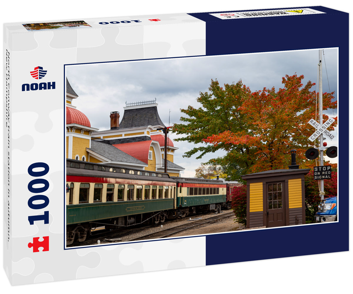 North Conway train station in autumn, New Hampshire