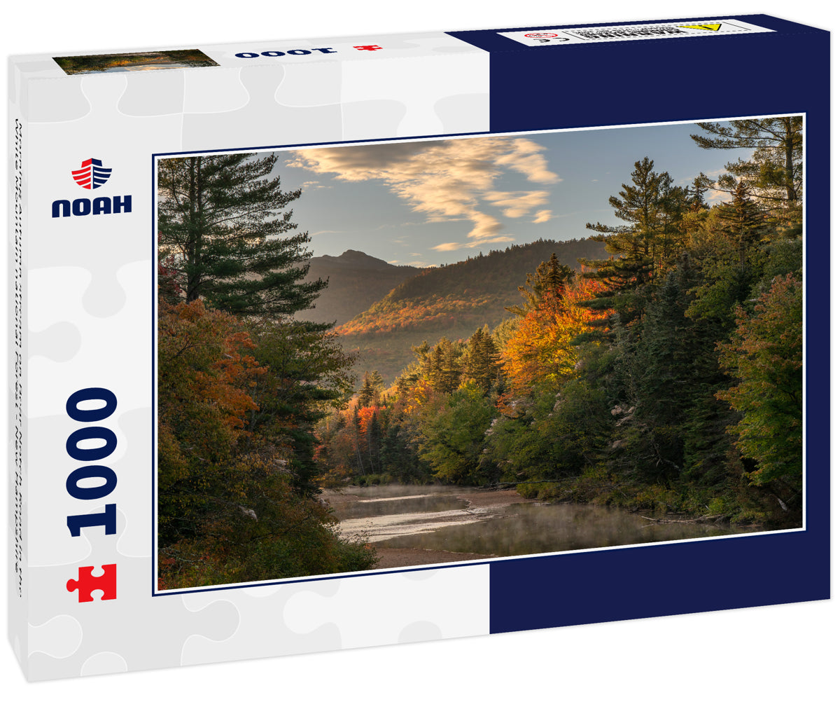 Morning Autumn stream on Bear Notch Road in the White Mountain national Forest - New Hampshire
