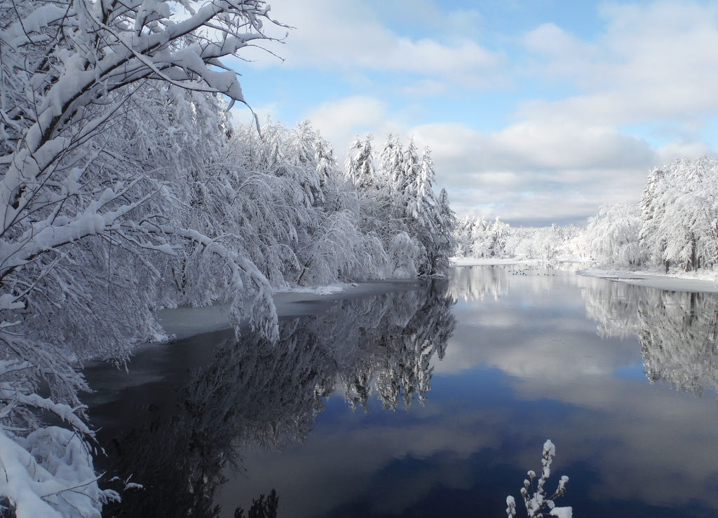 Winter Wonderland, Ice Storm New Hampshire Lake