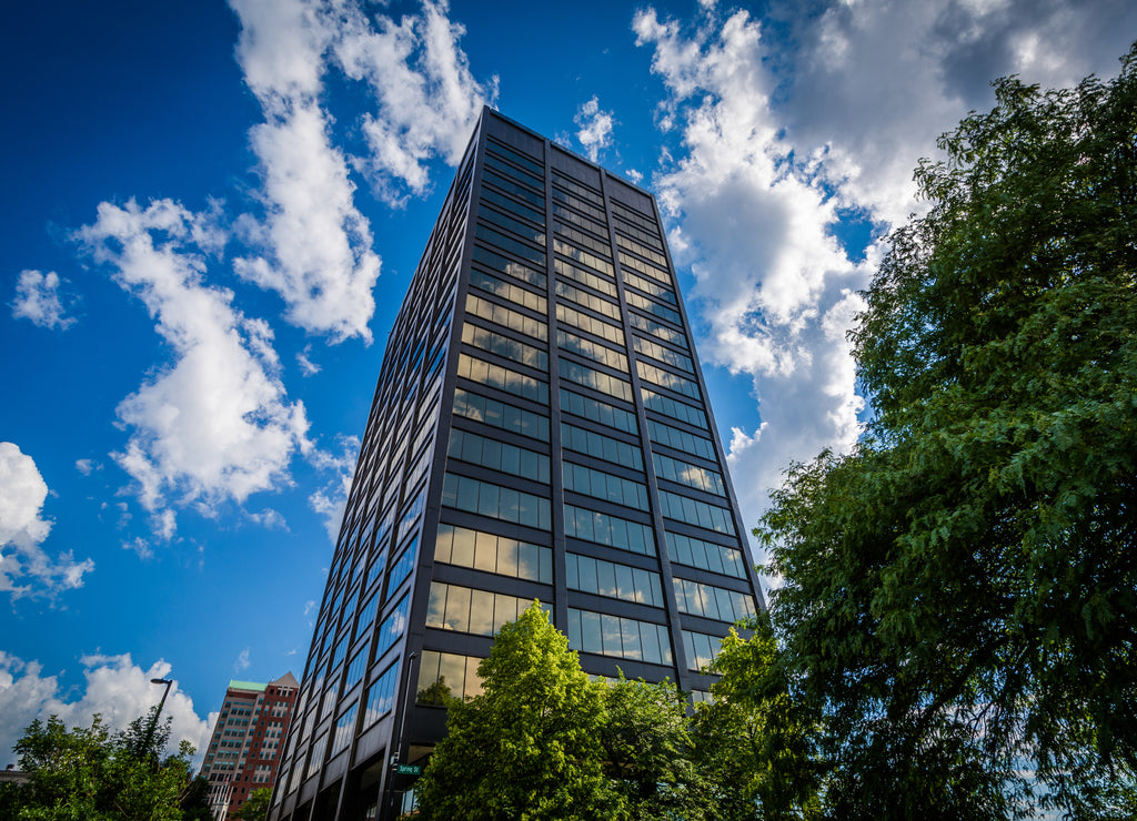 Modern building in downtown Manchester, New Hampshire