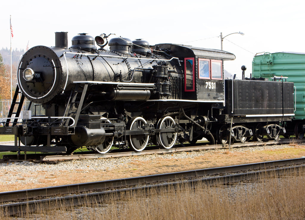 steam locomotive in Railroad Museum, Gorham, New Hampshire, USA