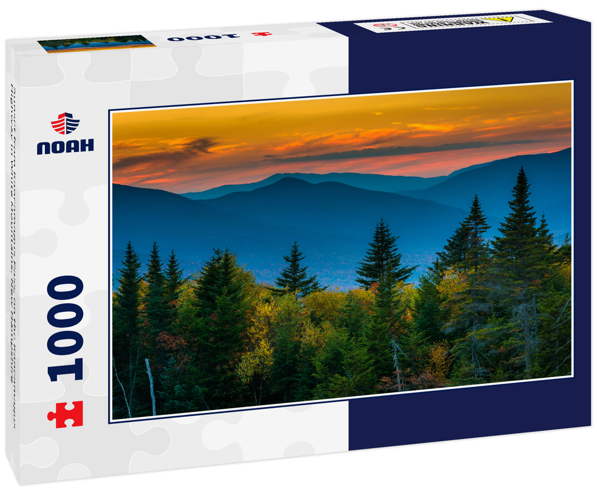 Sunset from Kancamagus Pass, on the Kancamagus Highway in White Mountains, New Hampshire
