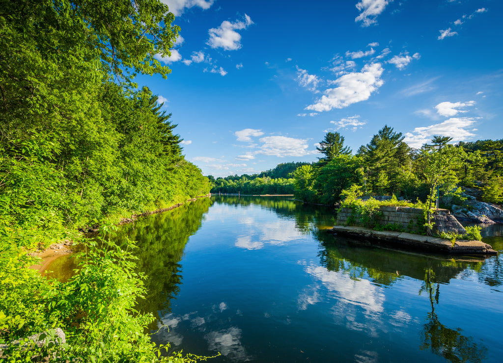The Merrimack River, in Hooksett, New Hampshire