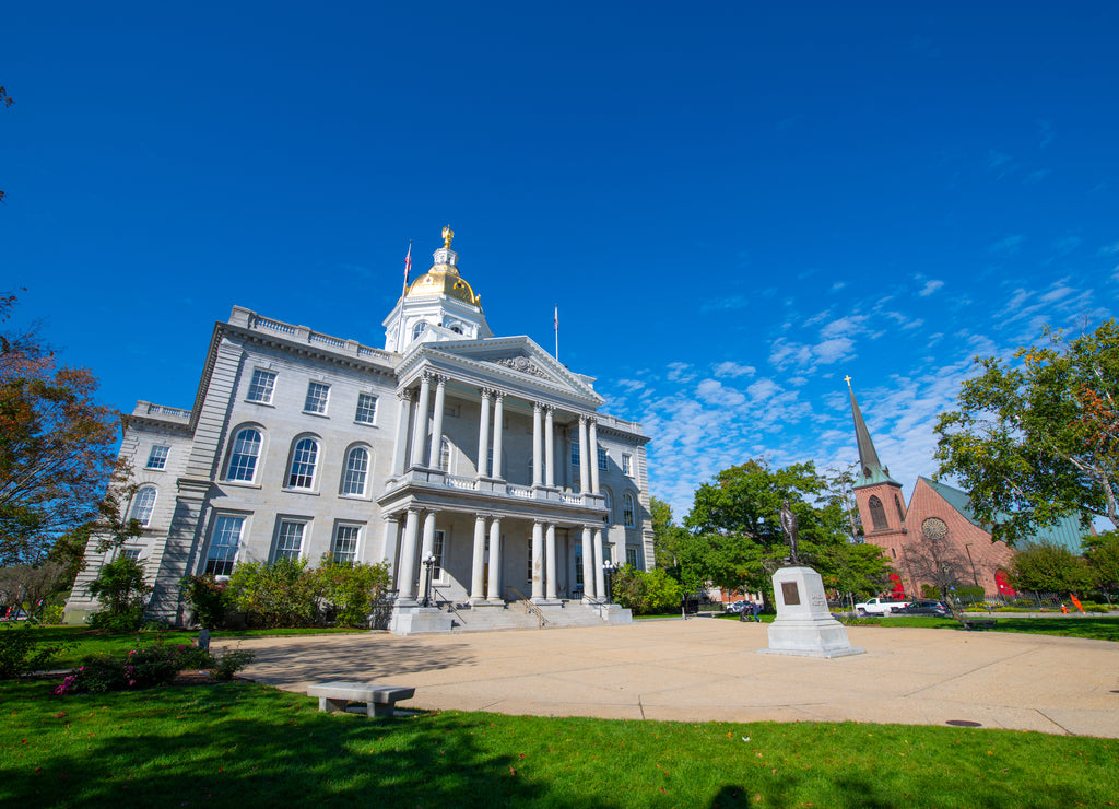 New Hampshire State House, Concord, New Hampshire NH, USA. New Hampshire State House is the nation's oldest state house, built in 1816 - 1819