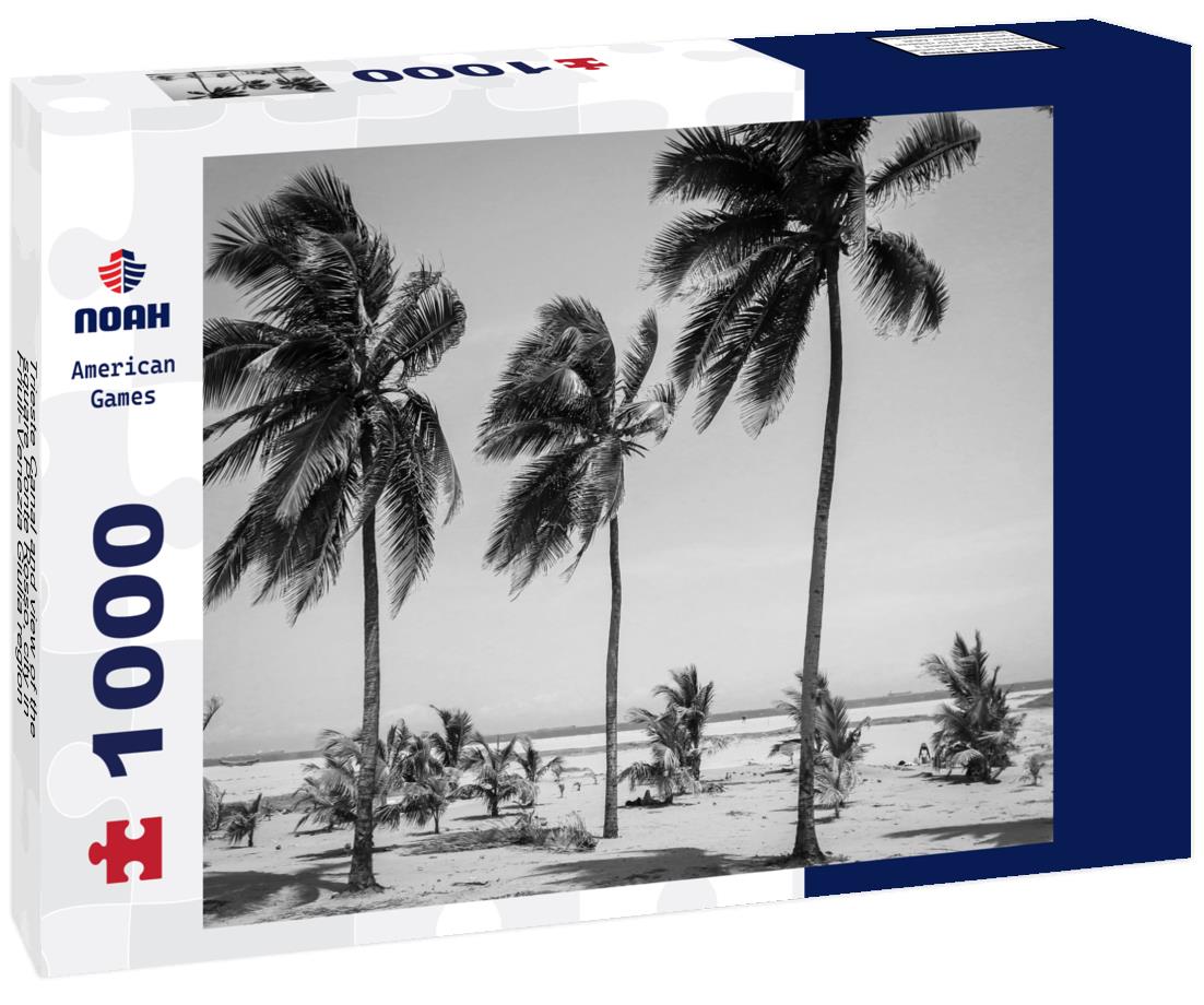 Noah Jigsaw Puzzle Trieste Canal and view of the square Ponte Rosso, city in Friuli-Venezia Giulia region Italy in black white 1000 pieces