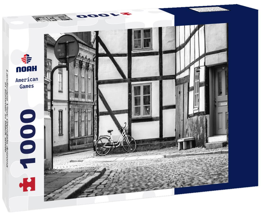 Noah Jigsaw Puzzle Landscape View Glendale Arizona in summer in black white 1000 pieces