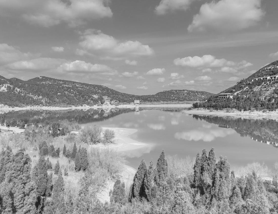 Noah Jigsaw Puzzle Beautiful flowing waterfall into the ocean in Endicott Arm fjord near Juneau Alaska in black white 1000 pieces