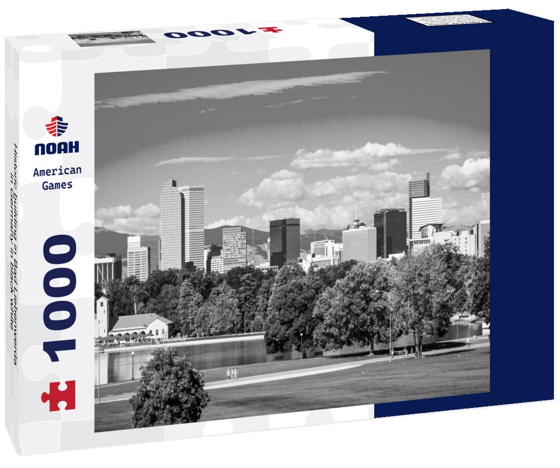 Noah Jigsaw Puzzle Historic building in Bad Liebenwerda in Germany in black white 1000 pieces